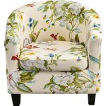 Housse de fauteuil club - yyv - 2 pi�ces - extensible - imprim�e - coussin s�par�