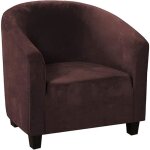 Housse fauteuil cocktail housse fauteuil club stique housse fauteuil en velours for salon marrone#1 pezzi ...