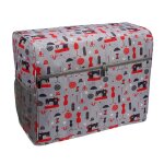 Housse de machine  coudre matelasse - sac de protection portable - gris