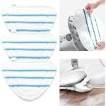 Housses microfibre balai vapeur 3pcs lavable machine triangle universel nettoyeur vapeur