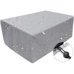 Housse de mobilier dextrieur bche impermable coupe - vent et rsistante aux uv tissu oxford 210d argent ...