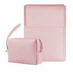 Housse pour ordinateur portable avec support font pour laptop pu cuir ordinateur portable sleeve (15 ...