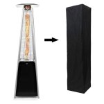 Housse pour parasol chauffant couverture tanche pour terrasse anti - neige rsistant au vent - h87xw21xd24 ...