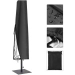 Housse de parasol de jardin tanche - 123 - noir - tissu oxford 420d - 195 x (26 - 55) cm