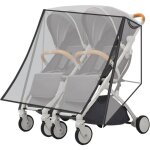 Housse de pluie universelle pour poussettes doubles c�te � c�te - housse de voyage pour jumeaux - protection ...