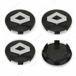 Housse pour pneu centre roue 4�od57mm cache moyeux pour renault badge logo noir