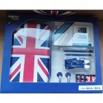 Housse pochette 3ds xl new 3ds xl bleu uk flag + 2 stylet protection �cran et dragonne