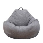 Housse de pouf - sac rangement inclinable intrieur / extrieur 100x120cm sans remplissage - gris