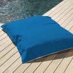 Housse pour pouf g�ant xxl 180x140cm flottant pour piscine - bleu p�trole