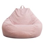 Housse de pouf - gigicial - m - velours ctel - lavable - rose cerisier