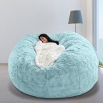 Housse de pouf multifonction (sans rembourrage) bleu ciel 130 * 60cm