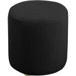 Housse de pouf ottomane carr�e / rond extensible housses de repose - pieds en jacquard doux avec fond ...