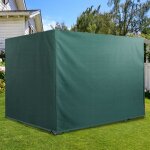 Housse de protection balancelle de jardin b�che �tanche dim. 215l x 155l x 15h m pe vert