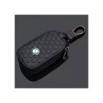 Housse de protection pour cl� de voiture - pendentif cl� noir en cuir v�ritable de voiture �tui cl�s ...