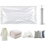 Housse rangement sous vide 100 x 220 cm sac sous vide matelas avec pompe � main housse aspirable rangement ...