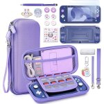 Housse de rangement violette pour accessoires nintendo switch lite ? pack avec protection �cran et �tui ...