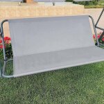 Housse rechange balancelle jardin tissu oxford 600d universelle 138x50x50 cm gris