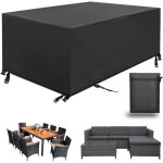 Housse salon de jardin couverture de protection meubles bche salon de jardin impermable anti - uv (schwarz ...
