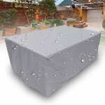 Housse salon de jardin rectangulaire tissu oxford 210d etanche protection protection de la neige anti ...
