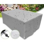 Housse pour salon de jardin housse pour table de jardin rectangulaire impermable et coupe - vent argente ...