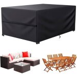 Housse de salon de jardin en tissu 210d oxford protection tous temps pour ensembles de table et canap ...