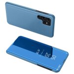Housse pour samsung galaxy s25 ultra 5g - etui coque portefeuille clear view miroir + verre trempe - ...
