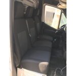 Housses de siège - mercedes - sprinter 2018 + - tissu noir et gris - kit complet - compatible airbag Housses de siège - mercedes - sprinter 2018 + - tissu noir et gris - kit complet - compatible airbag