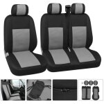 Housses de siège renault trafic master 2 + 1 tissu gris Housses de siège renault trafic master 2 + 1 tissu gris