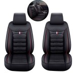 Housse de siège de voiture universelle en cuir puhousses sièges avant voiture confortnoir rouge2pcs Housse de siège de voiture universelle en cuir puhousses sièges avant voiture confortnoir rouge2pcs