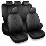 Housse de sige en cuir pu pour voiture ensemble complet de protection 9 pices pour avant et arrire pzcc ... Housse de sige en cuir pu pour voiture ensemble complet de protection 9 pices pour avant et arrire pzcc ...