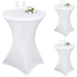 3 pack housse de table ronde extensible nappe ronde pour cocktail pour table de banquet de cocktail de ...