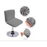 Housse de chaise de bar avec dossier pour chaise haute pivotante couverture de chaise salle � manger ...