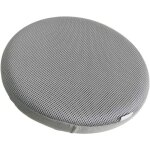 Housse de tabouret bar extensible couvre de chaise ronde coussins de si�ge gris 33cm