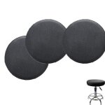 Housse pour tabouret housse de protection 3 pices pour chaise de bar relevable (noir)