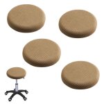 Housses de tabouret rondes extensibles lot de 4 pour chaise de bar de 32 � 40 cm housses �lastiques et ...
