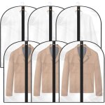Housses de vtementshousses de protection zip semi transparentes pour chemise costumes / manteaux6pcs ...