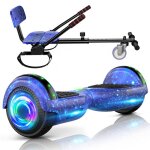 Hoverboard 65 bleu avec hoverkart batterie 24v / 2. 0ah vitesse max 8km / h �clairage led bluetooth facile ...