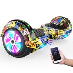 Hoverboard 6. 5 électrique enfant moteur 160w lumière led bluetooth charge maximale 70kg autonomie 7 ... Hoverboard 6. 5 électrique enfant moteur 160w lumière led bluetooth charge maximale 70kg autonomie 7 ...