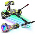 Hoverboard 65 avec hoverkart batterie 18v / 2. 6ah vitesse max 8km / h clairage led bluetooth facile ...