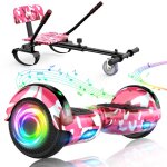 Hoverboard 65 couleur de rose avec hoverkart batterie 18v / 2. 6ah vitesse max 8km / h �clairage led ...