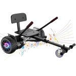 Hoverboard avec si�ge int�gr� 85 pouces avec haut - parleur bluetooth et lumi�res led pour enfants (y ...