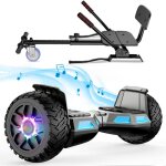 Hoverboard avec si�ge int�gr� 85 pouces avec haut - parleur bluetooth et lumi�res led pour enfants (y ...