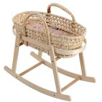 Berceau de poupée - howa - miniflowers - bois - panier de transport amovible - 50 cm max Berceau de poupée - howa - miniflowers - bois - panier de transport amovible - 50 cm max