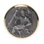 Hp autozubehr mdaillon saint - christophe () 43 mm or argent