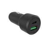 Hq - power chargeur de voiture rapide 1x usb - a qc et 1x usb - c pd pour ordinateur portable tablette ...