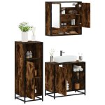 Hsf colonne wc / ensemble de meubles de salle de bain - meuble rangement pour bain / armoire wc - 3 ...