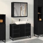 Hsf colonne wc / ensemble de mobilier de salle de bain - meuble rangement pour bain / armoire wc - 2 ...