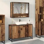 Hsf® colonne wc / meuble de lavabo de salle de bain - meuble rangement pour bain / armoire wc - bois ... Hsf® colonne wc / meuble de lavabo de salle de bain - meuble rangement pour bain / armoire wc - bois ...
