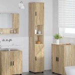 Hsf® colonne wc / meuble de salle de bain - meuble rangement pour bain / armoire wc - haut chêne sonoma ... Hsf® colonne wc / meuble de salle de bain - meuble rangement pour bain / armoire wc - haut chêne sonoma ...