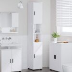 Hsf colonne wc / meuble de salle de bain - meuble rangement pour bain / armoire wc - haut avec porte ...